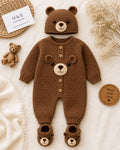 Bear Crochet Romper Set