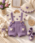 Heart Suspender Set- Lilac