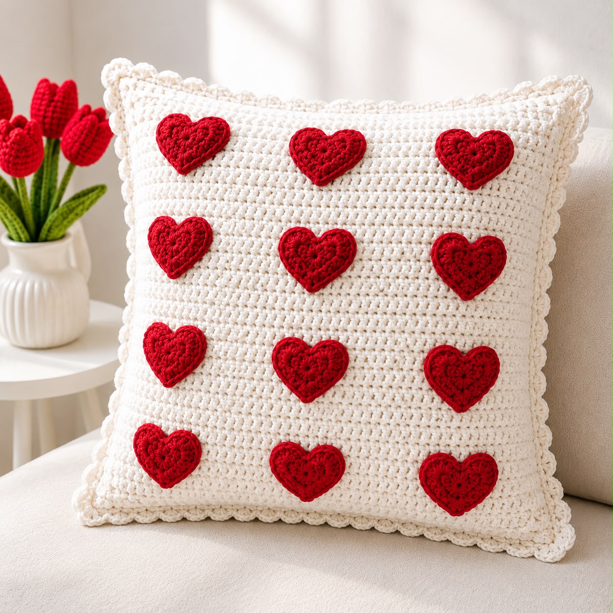 Heart Cushion Cover
