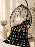 Crochet Throw-Black