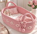 Crochet Moses Basket-Baby Girls