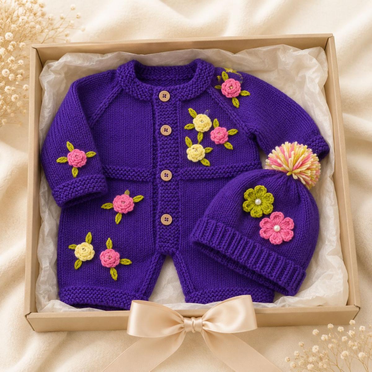 Embroided Knitted Sets