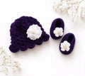Crochet Cap & Shoe Set