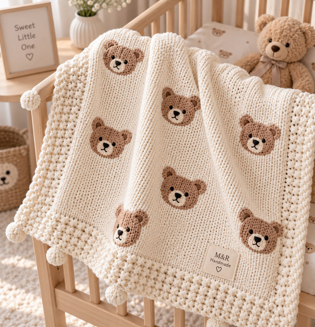 Bear Knit Blanket
