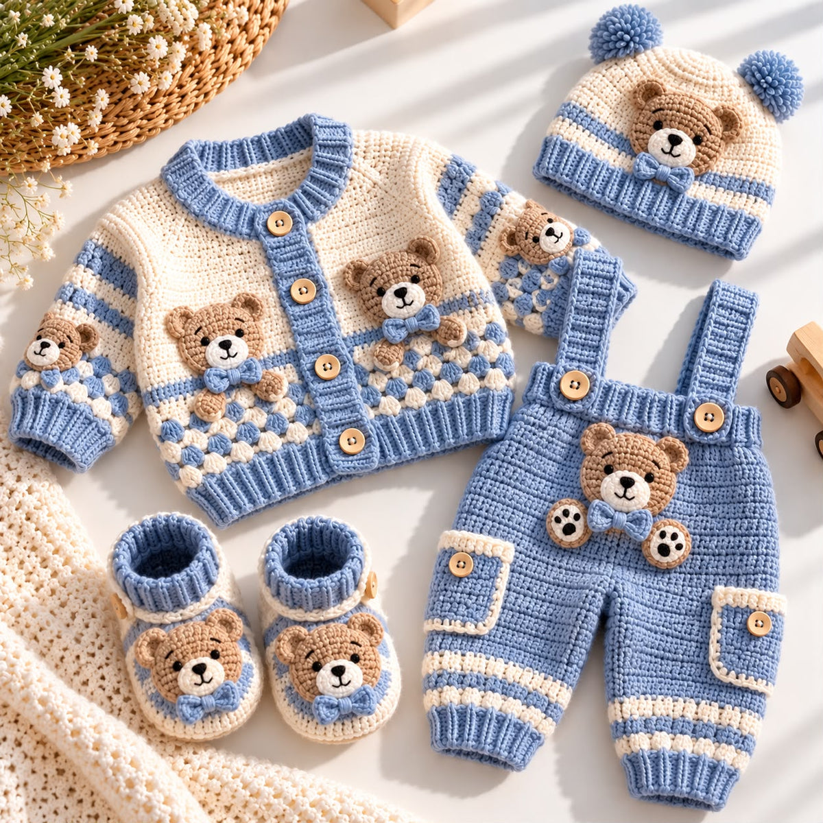 Mr Bear Crochet Set