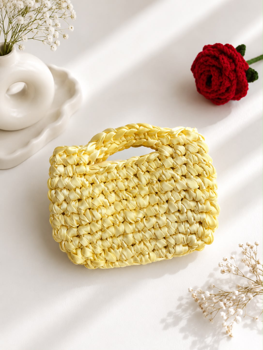 Crochet Ribbon Bags