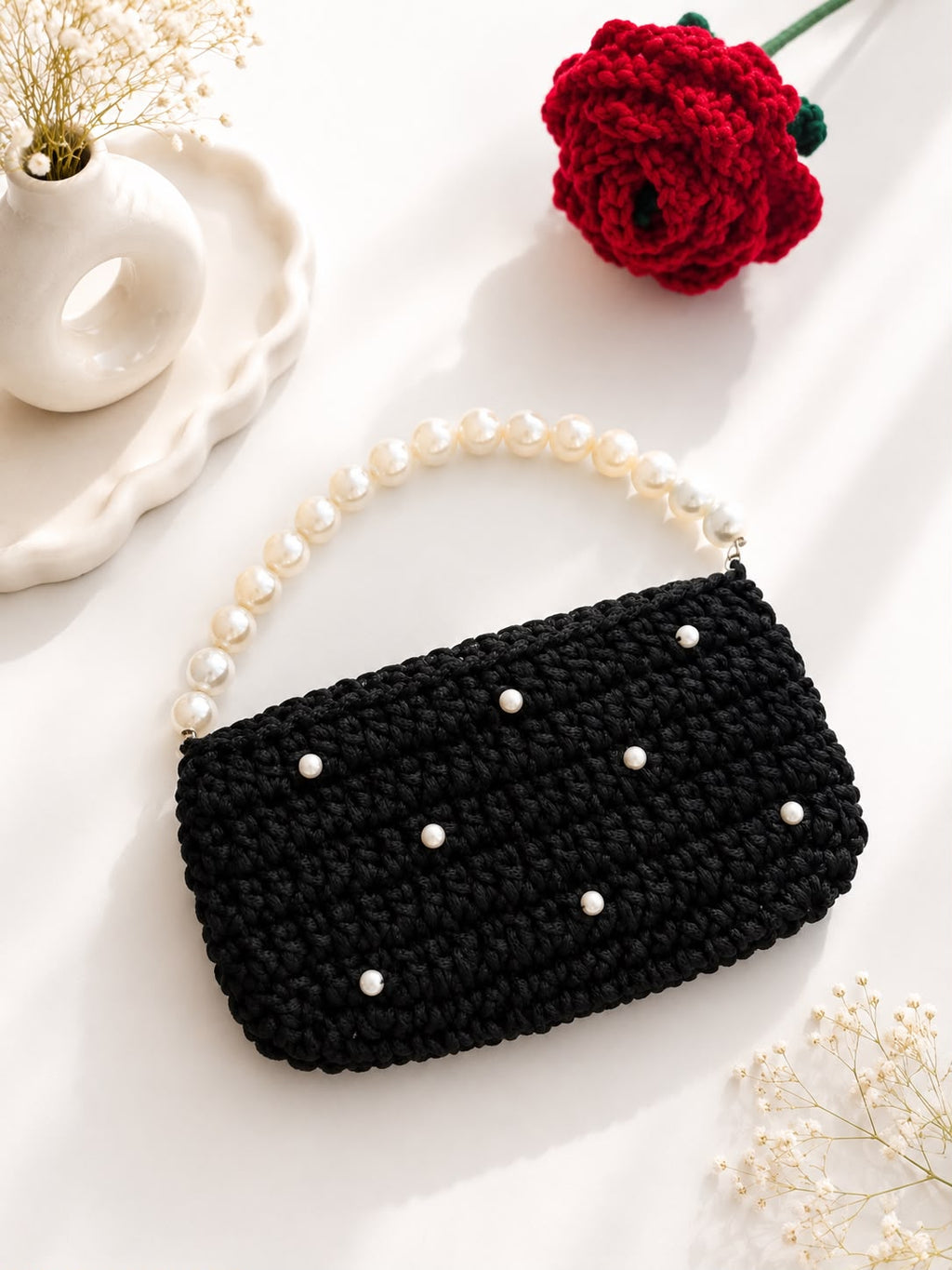Crochet Ribbon Bags