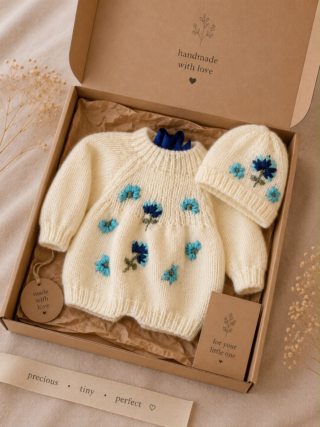 Embroidered Knit Set