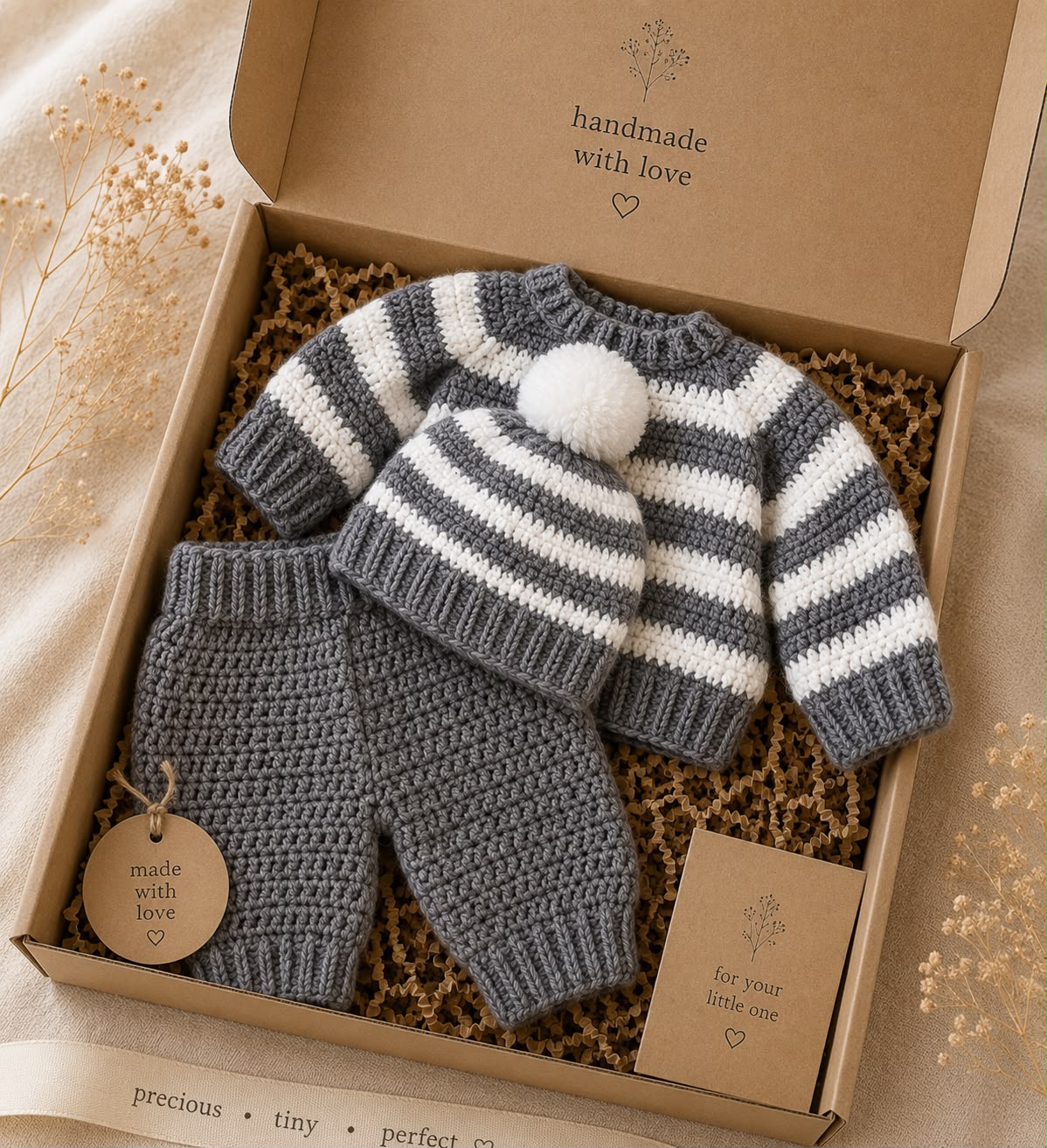 Grey Skies Crochet Set