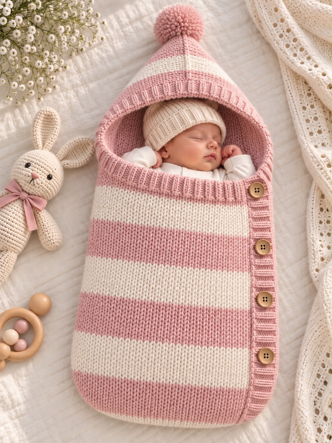 Stripe Knit Sleeping Bag