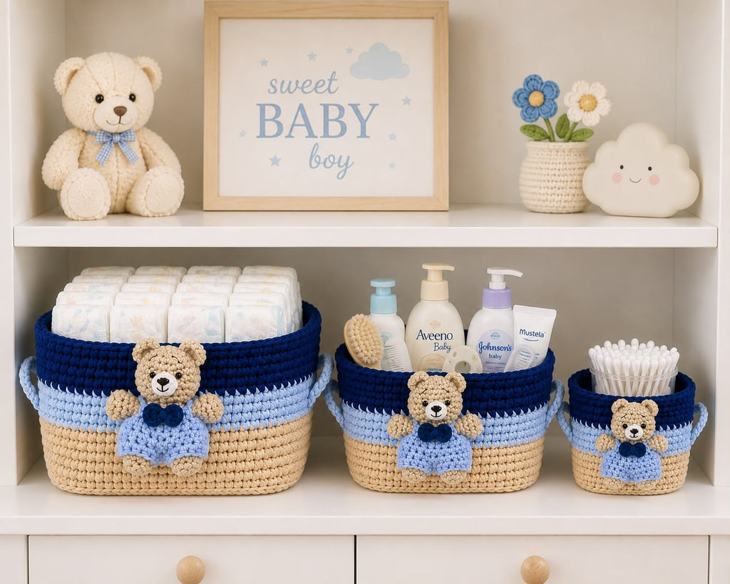 Teddy Charm Nursery Baskets