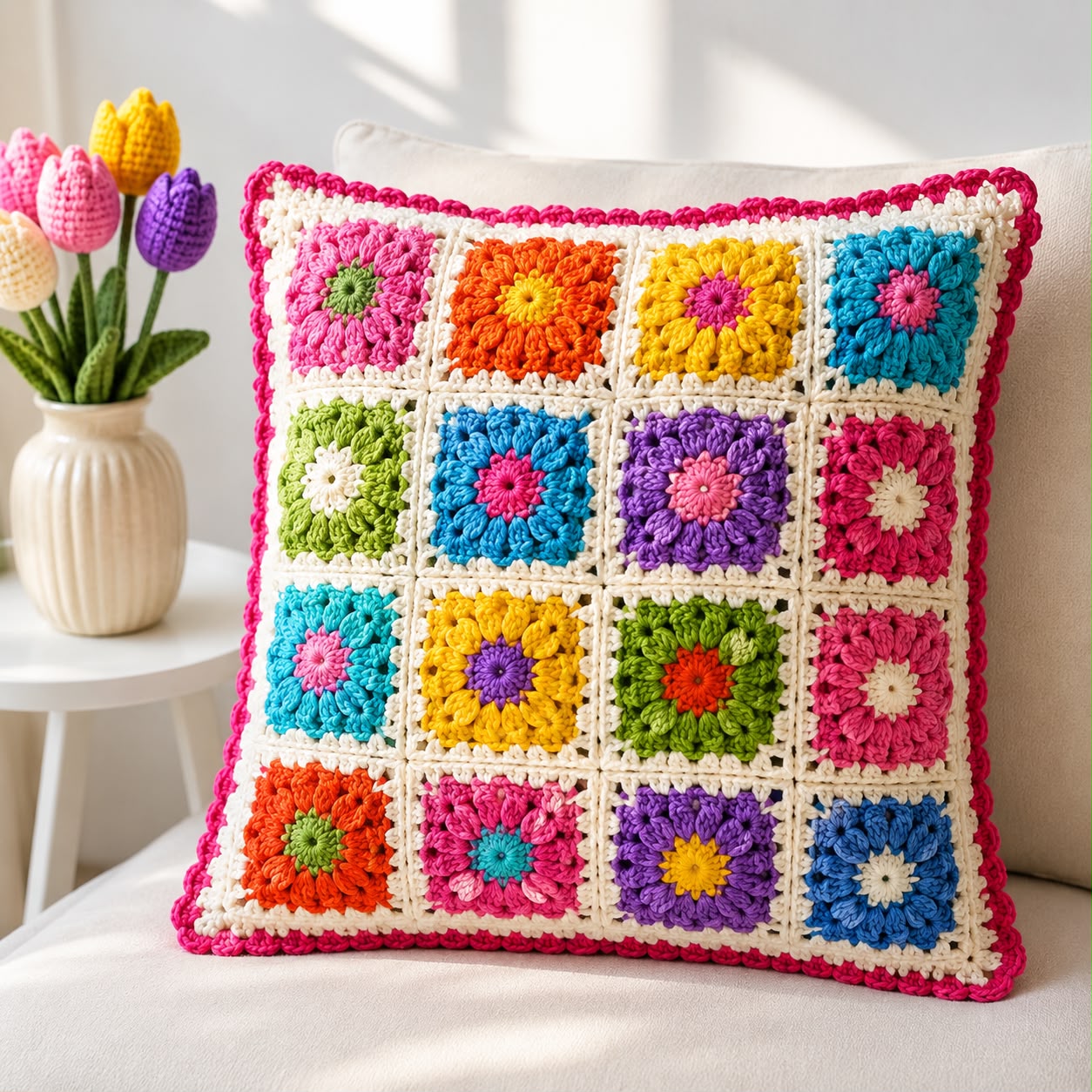 Flower Cushion Cover