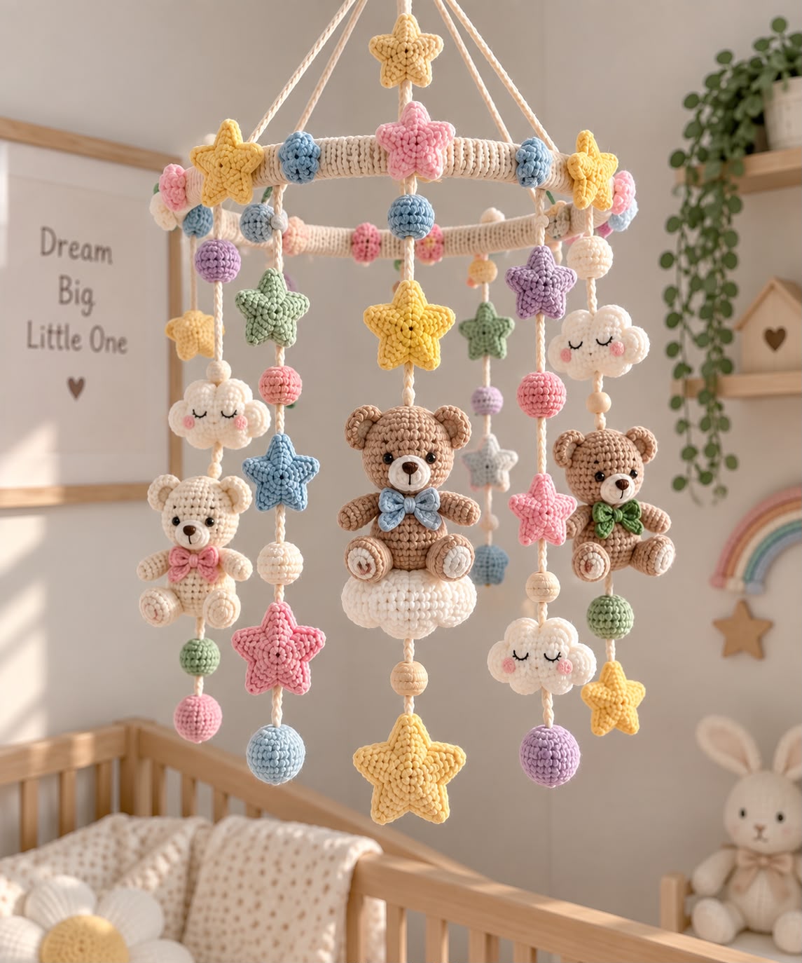Bear Crochet Mobile