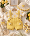 Heart Suspender Set- Yellow