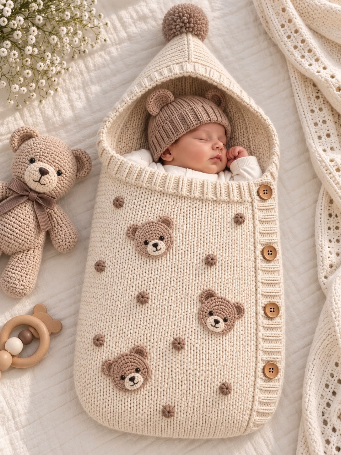 Bear Knit Sleeping Bag