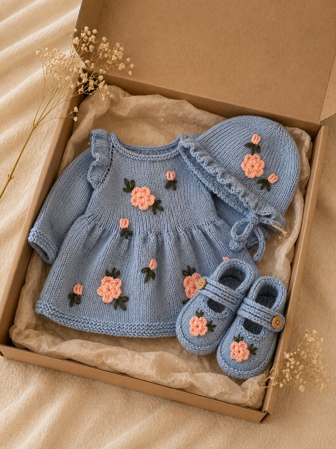 Embroided Knitted Sets