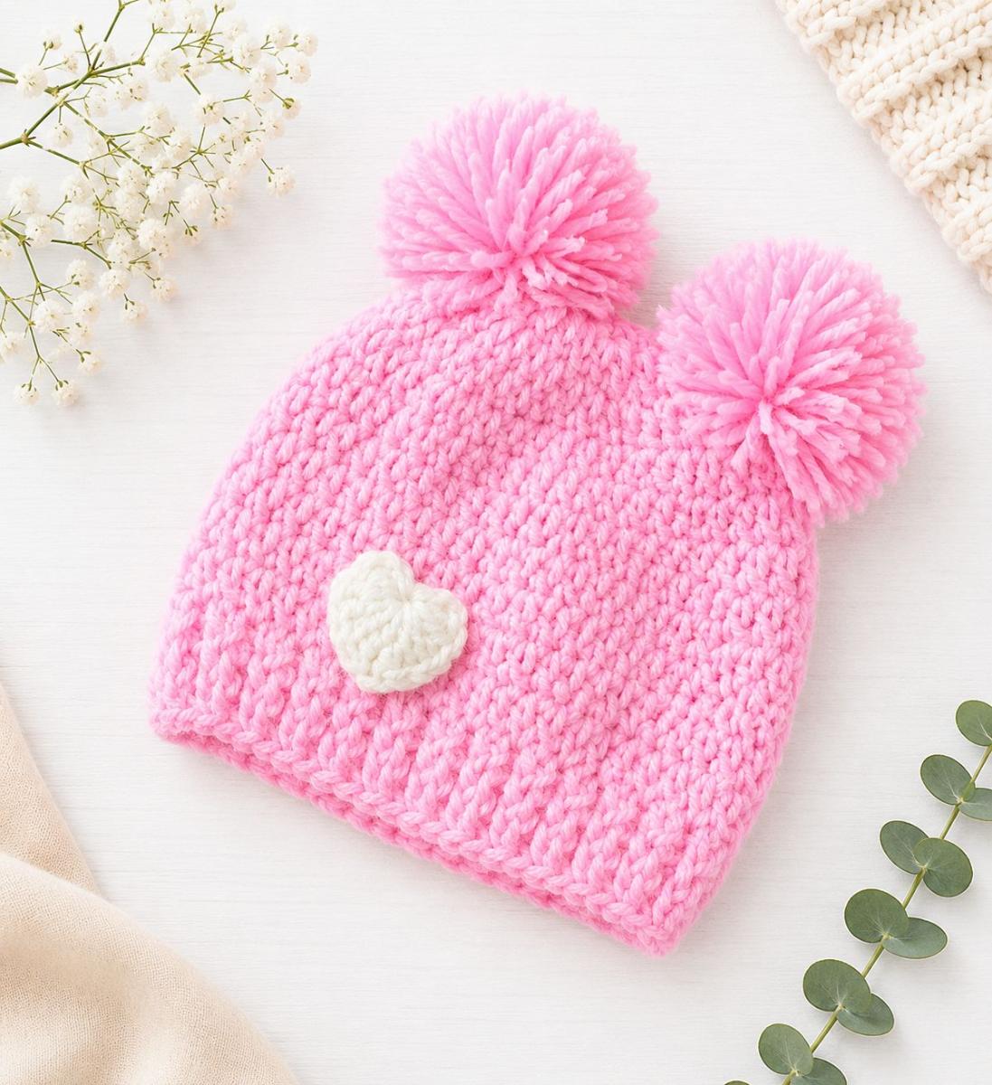 Crochet Cap & Shoe Set